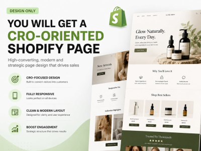 A custom CR-oriented Shopify page