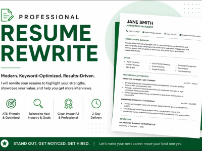I will professionally rewrite and optimize your resume in 24 hours