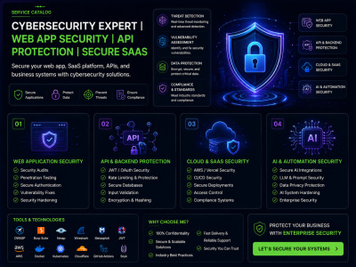 Secure your web app, SaaS, APIs, and business systems professionally