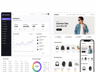 A custom Laravel ecommerce website with modern features
