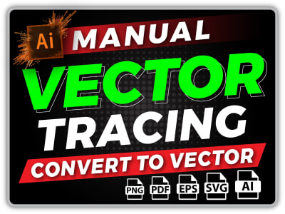 AI, SVG, PDF, PNG | Manual Vector Tracing | Print-Ready | Adobe Illustrator