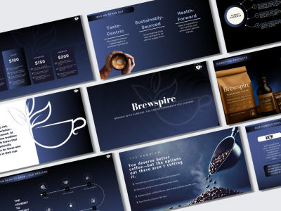 A professional pitch deck designed or redesigned from your AI draft