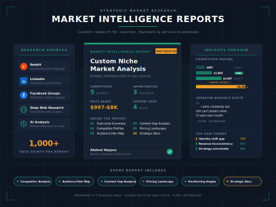 Market intelligence reports that actually tell you what to do next