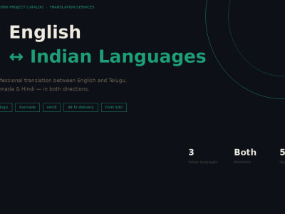 Content translated between English and Telugu, Kannada, or Hindi