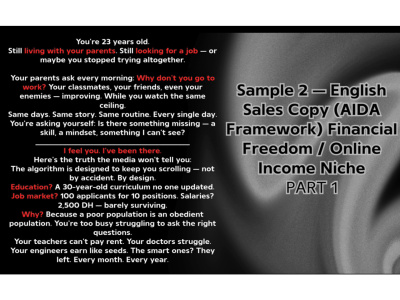High-Converting Sales Copy in Arabic and English