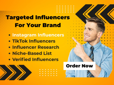 Targeted Instagram influencers for influencer marketing.