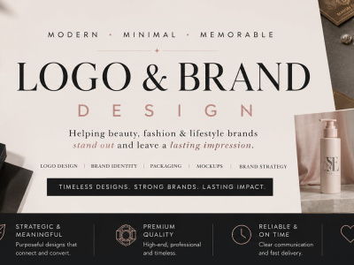 Clean Aesthetic Logo Design with Brand Identity Feel