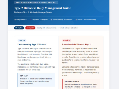 A Bilingual Patient Education Handout (English/Spanish) — RN Written