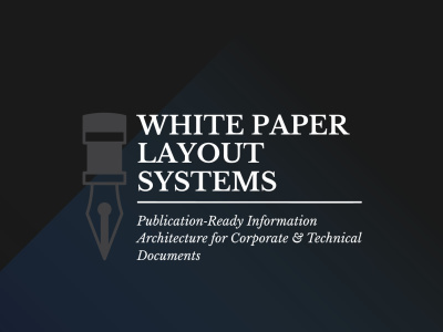 Minimalist, publication‑ready layouts for corporate white papers.