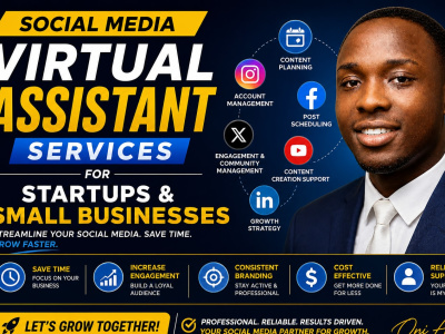 Social Media Virtual Assistant Services for Startups & Small Businesses