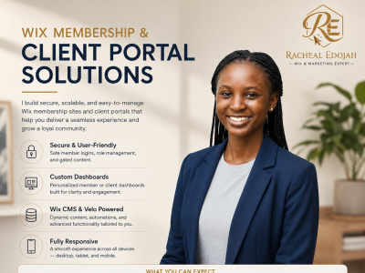 A full build of a Wix membership or client portal system