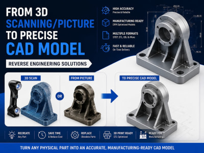 Your reverse engineer parts into accurate 3D CAD models