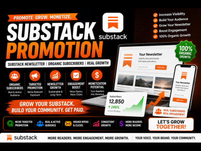 Substack promotion substack newsletter organic substack subscribers growth