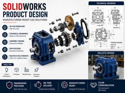 Production-ready SolidWorks CAD models and technical drawings