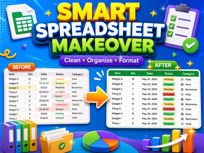 Clean and format your Excel or Google Sheets data