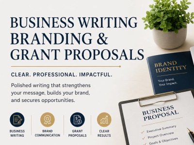 Polished, professional, clear business writing.