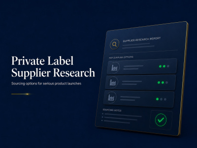 Private label supplier research for Shopify product sourcing