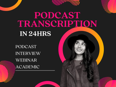 Accurate English Podcast Transcription within 24hrs