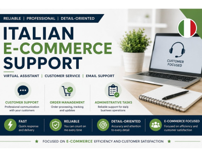 Italian Customer Support for E-commerce (Email & Chat Assistance)