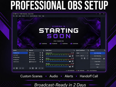 A complete OBS Studio broadcast setup for professional live streaming