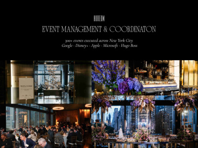 Event management and coordination for luxury and corporate events