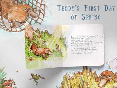 Watercolor children's book illustration