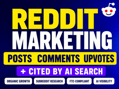 Reddit Marketing Expert, Reddit Posts, Reddit Comments & Reddit Growth