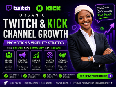 An Organic Twitch or Kick Channel Growth, Promotion and Visibility Strategy