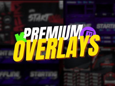 Stream overlay, animated twitch overlay, twitch logo, kick package panels