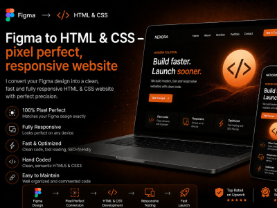 Figma to HTML & CSS — pixel perfect, responsive website