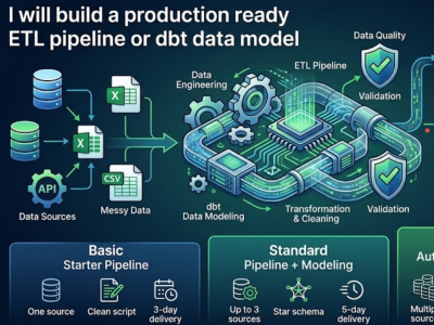 Production ready ETL pipeline or dbt data model