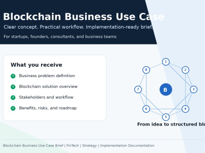 A professional blockchain business use case brief