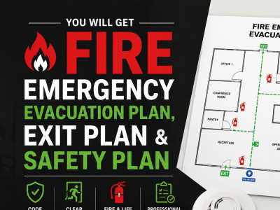 Fire Emergency Evacuation Plan, Exit Plan & Safety Plan