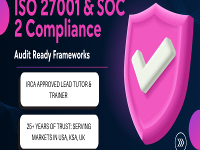 ISO 27001 and SOC 2 compliance audit and gap analysis.