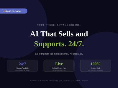 A Shopify AI Chatbot That Automates Customer Support 24/7