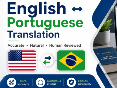 A professionally translate English to Portuguese and Portuguese to English