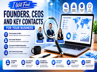 Accurate founders, CEOs, and decision maker research for any industry