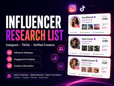 An Instagram or TikTok Influencer Research List for Your Niche