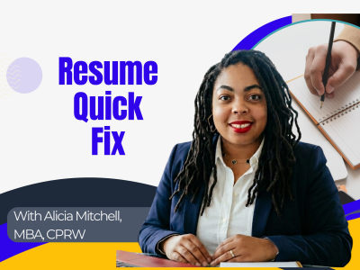 A Resume Quick Fix with a personalized video review
