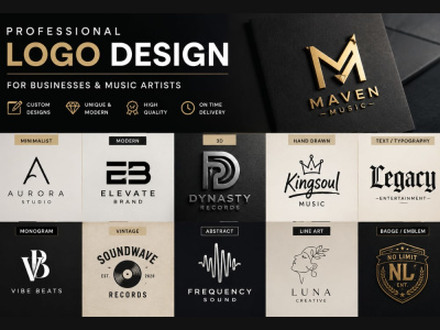 A professional logo for your business or music brand