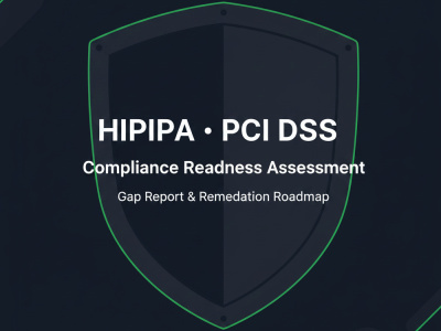 A HIPAA or PCI DSS compliance readiness assessment and gap report
