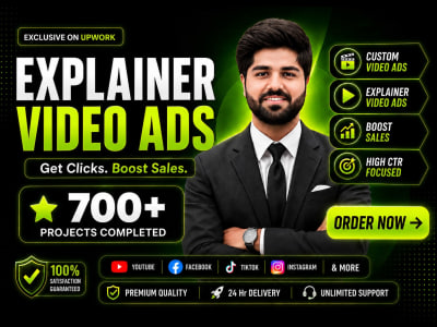 Explainer video or commercial video ads