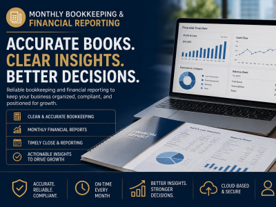 Monthly Bookkeeping and Financial Reporting