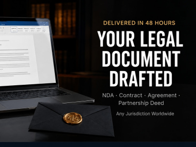 Legal Document Drafted in 48 Hours NDA, Contract, Partnership Deed.