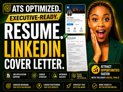 Ats executive resume, federal resume, LinkedIn optimization, cover letter
