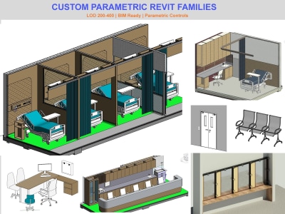 Custom parametric Revit families for BIM projects
