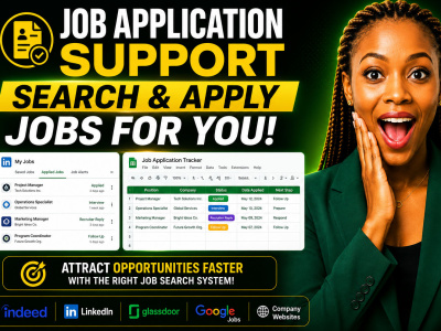 Job application support, search And Apply, resume rewrite, and LinkedIn OPT