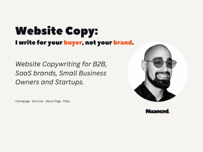 Website copy for new businesses, startups, and b2b