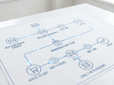 A Klaviyo email automation flow for e-commerce
