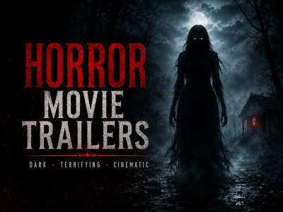 Cinematic AI horror movie trailers and scary film promos